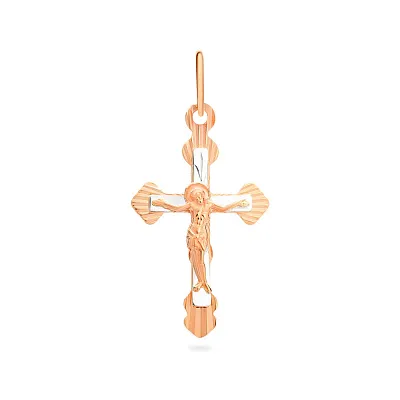 Крестик с распятием из красного золота (арт. 527603)