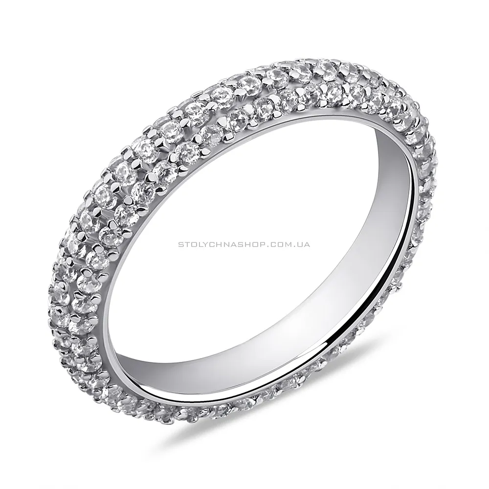 Кольцо из серебра с фианитами (арт. 7501/6585) - цена