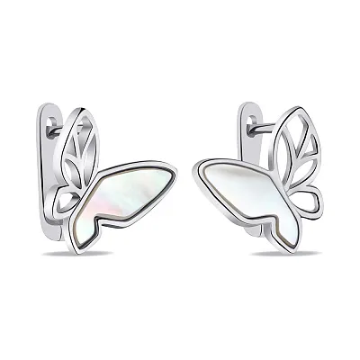 Серьги из серебра с перламутром  (арт. 7502/9587п)