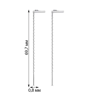 Серебряные серьги-протяжки (арт. 7502/517сп)