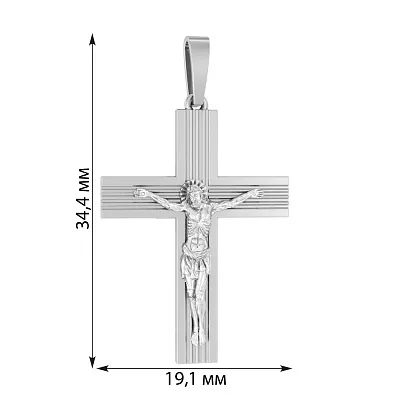 Срібний хрестик з розп'яттям  (арт. Х501360)