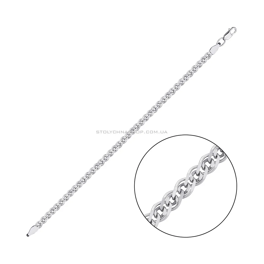 Срібний ланцюговий браслет плетіння Нонна (арт. 7509/4-0309.70.2) - цена