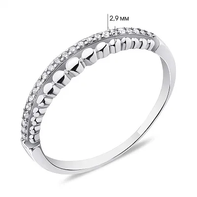 Серебряное кольцо с дорожкой из фианитов (арт. 7501/6135)