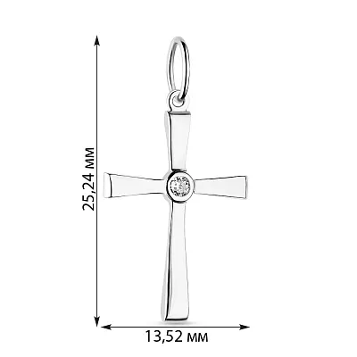 Золотий хрестик з фіанітом (арт. 424269б)