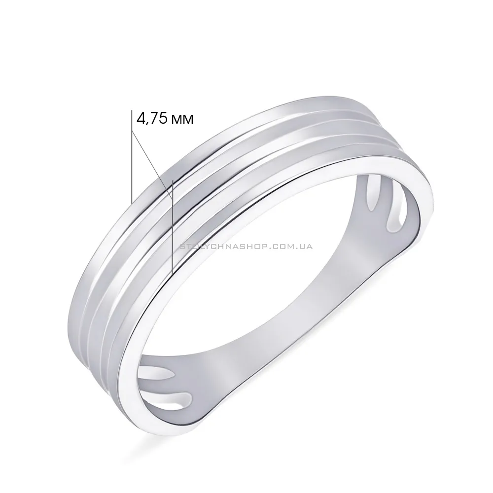 Срібна каблучка без вставки (арт. 7501/4391) - 2 - цена
