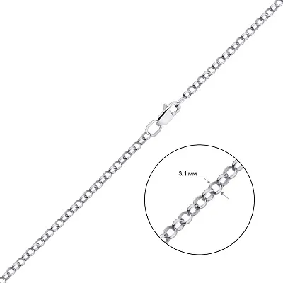 Ланцюжок зі срібла плетіння Шопард (арт. 7508/3-0365.80.2)
