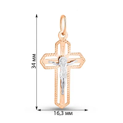 Золотий натільний хрестик з розп'яттям (арт. 510601а)