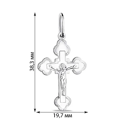 Срібний хрестик з розп'яттям (арт. 7504/2-8237.0.2)