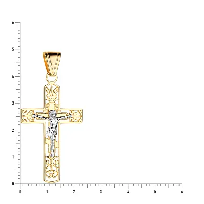 Золотий натільний хрестик з розп'яттям (арт. 501514ж)