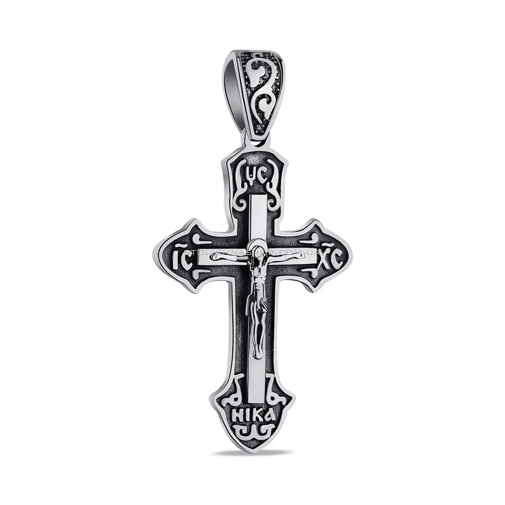 Срібний хрестик без каменів (арт. 7904/1049.10) - цена