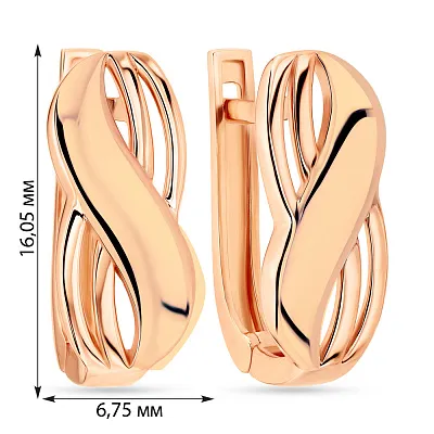 Сережки з червоного золота  (арт. 106715)