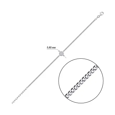 Браслет зі срібла з розсипом фіанітів  (арт. 7509/3599)