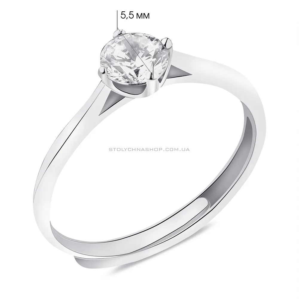 Безразмерное кольцо из серебра (арт. 7501/6157) - 2 - цена