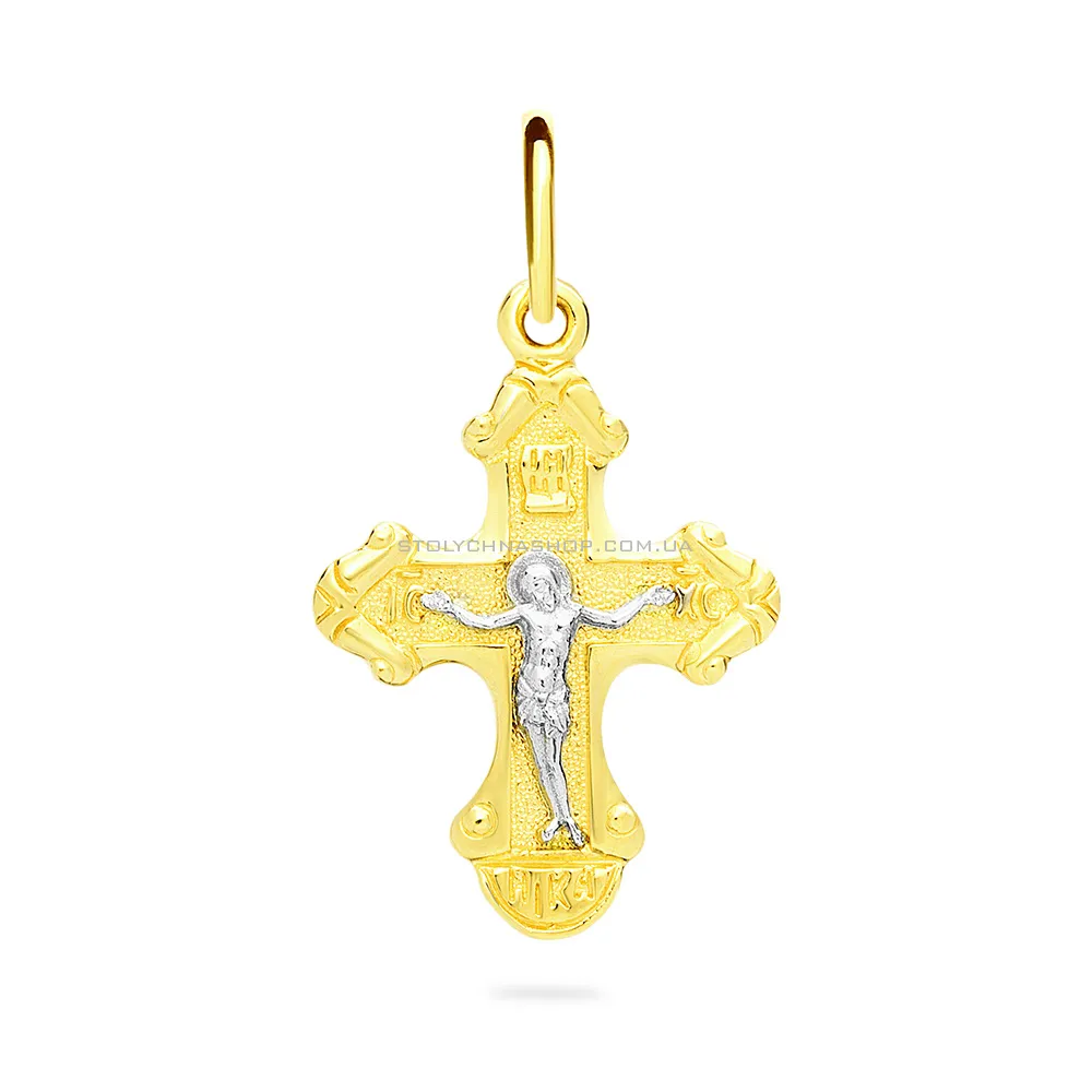 Крестик православный из желтого золота (арт. 501584ж)