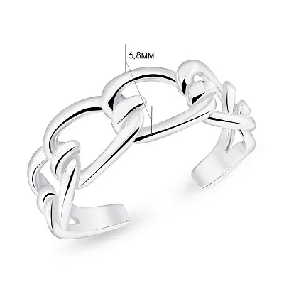 Кольцо цепочкаTrendy Style  из серебра незамкнутое  (арт. 7501/5574)