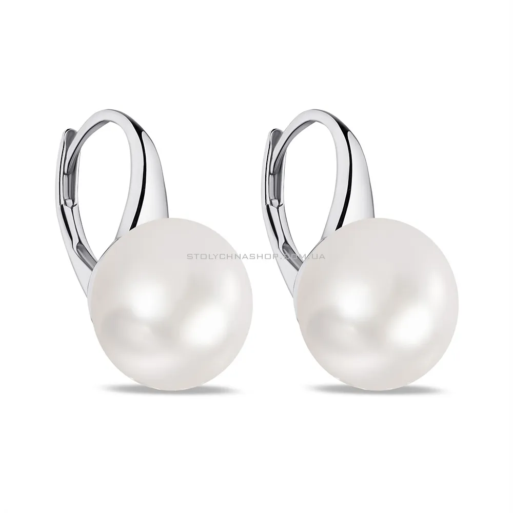 Срібні сережки з перлинами  (арт. 7502/2972/3жб) - цена