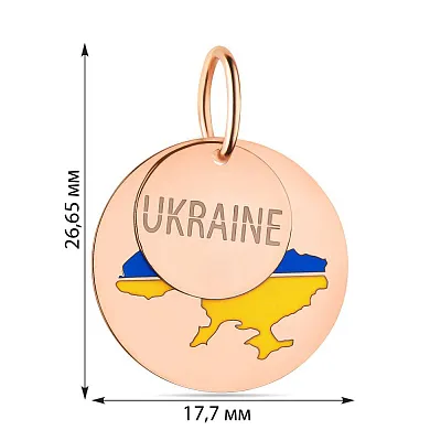 Золотой кулон Украина (арт. 440737есж)