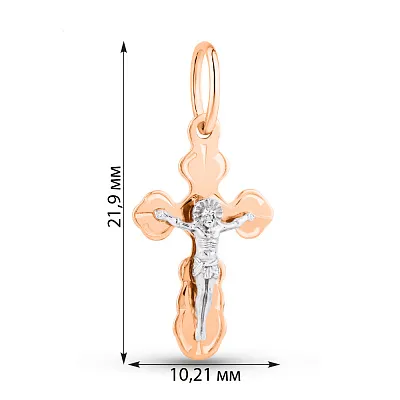 Золотий натільний хрестик з розп'яттям (арт. 514001а)