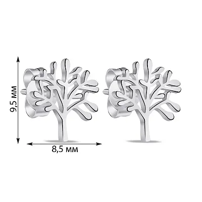 Сережки-пусети зі срібла Дерево життя  (арт. 7518/6572)