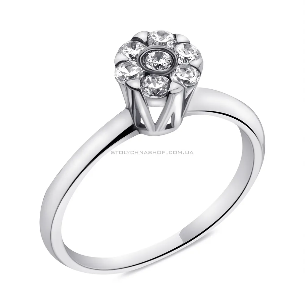 Кольцо из серебра с фианитами (арт. 05012860) - цена