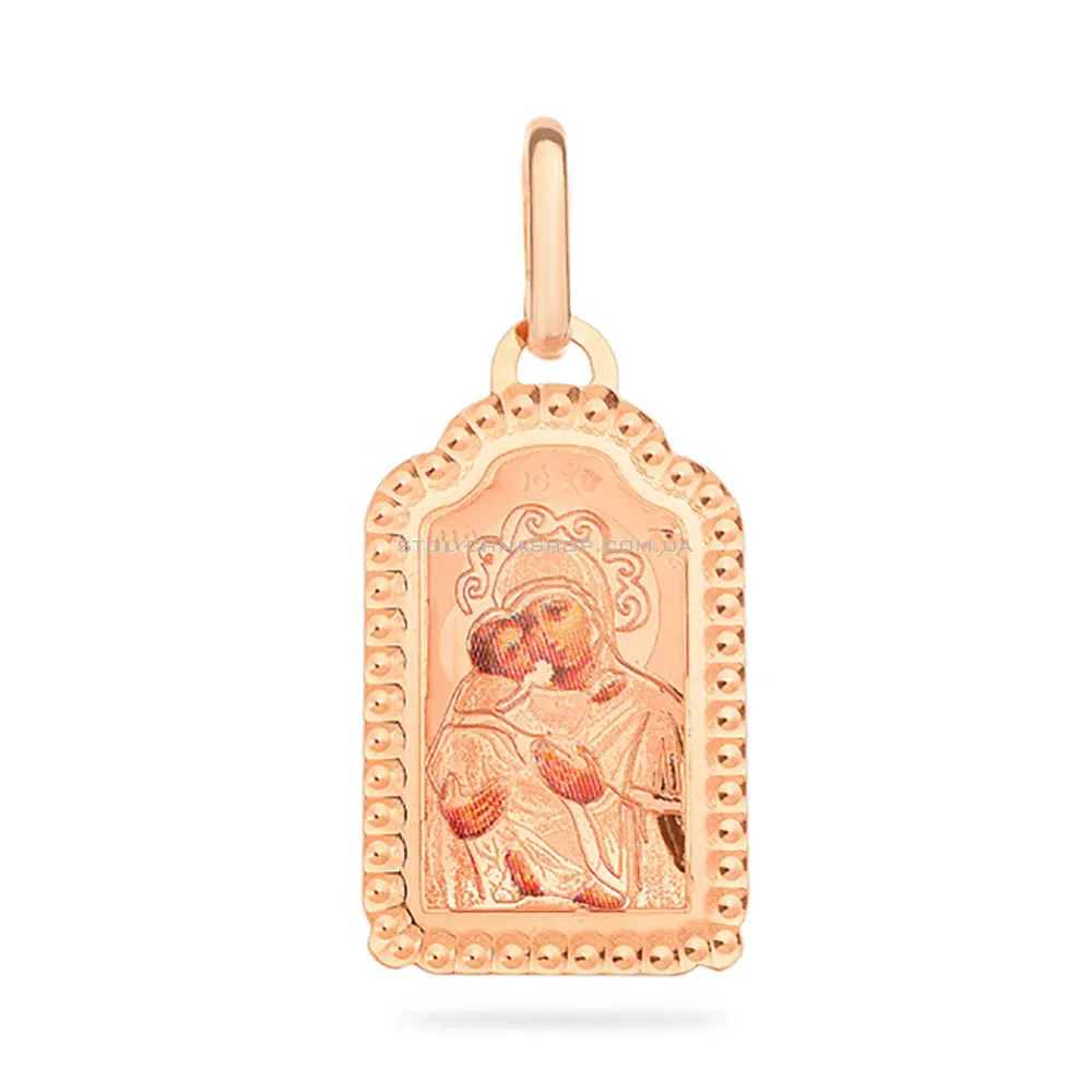 Золотая ладанка иконка Божья Матерь «Владимирская» (арт. 421541В)