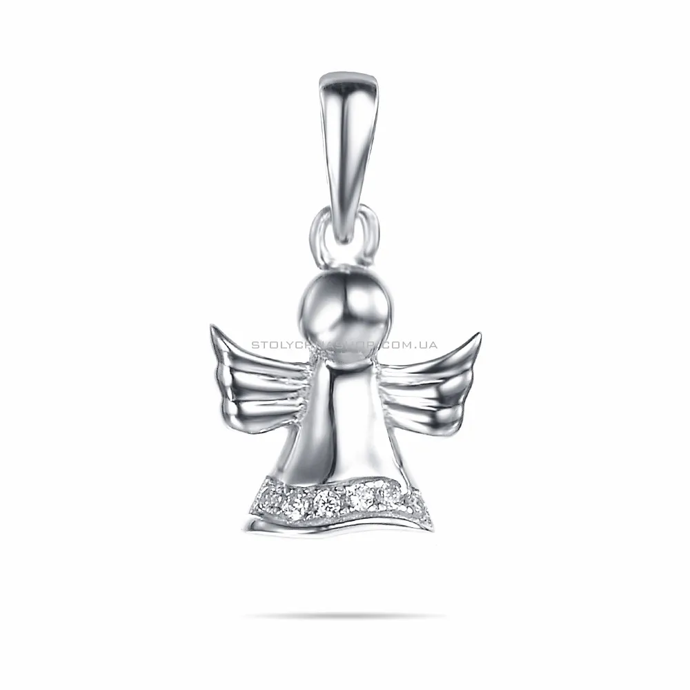 Серебряная подвеска «Ангел» с фианитами (арт. 7503/2555)