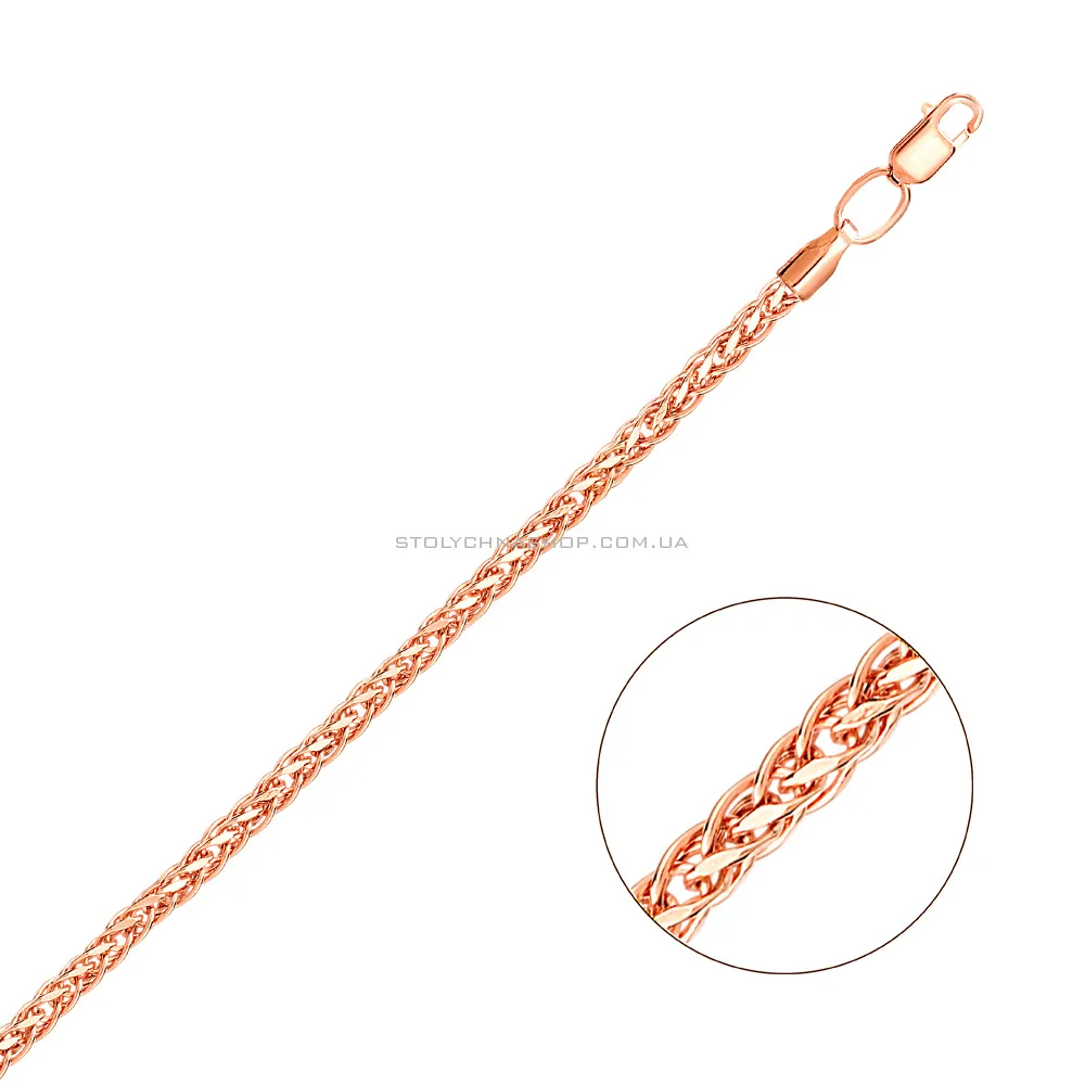 Золотий ланцюговий браслет на руку плетіння Колосок (арт. 313502) - цена