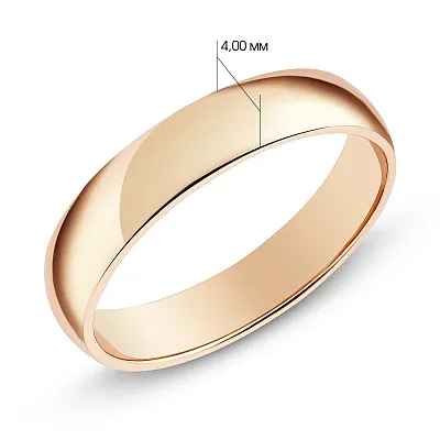 Классическое золотое обручальное кольцо Европейка (арт. 239041)