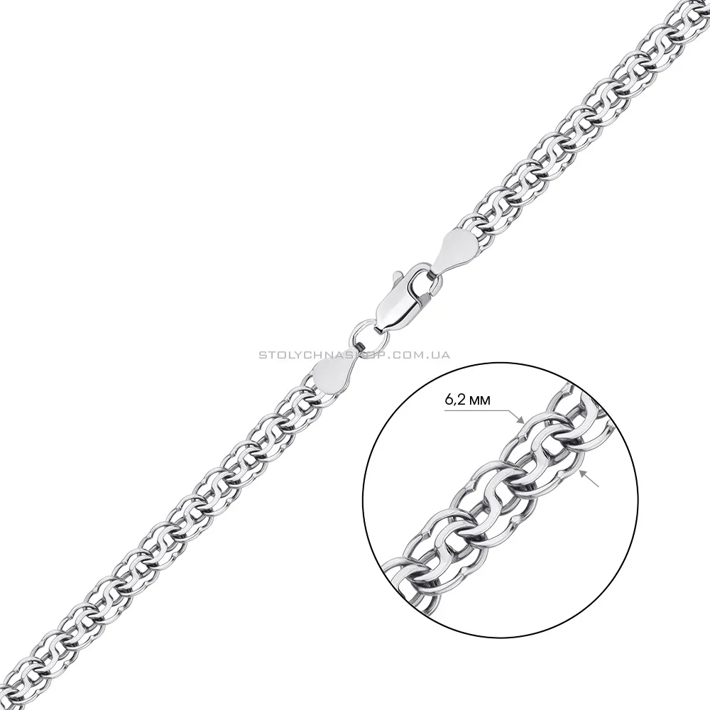 Ланцюжок срібний в плетінні Струмочок  (арт. 03013427) - 2 - цена