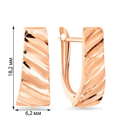 Сережки з червоного золота (арт. 109041)