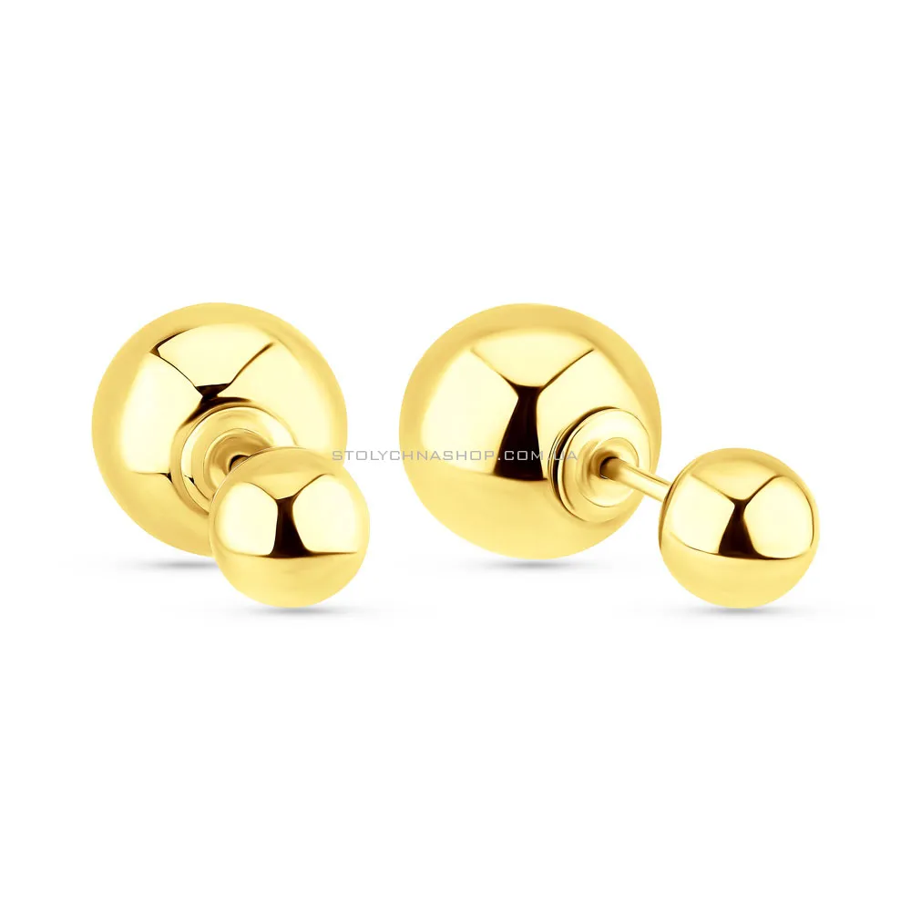 Сережки з жовтого золота без каміння (арт. 100419ж) - цена