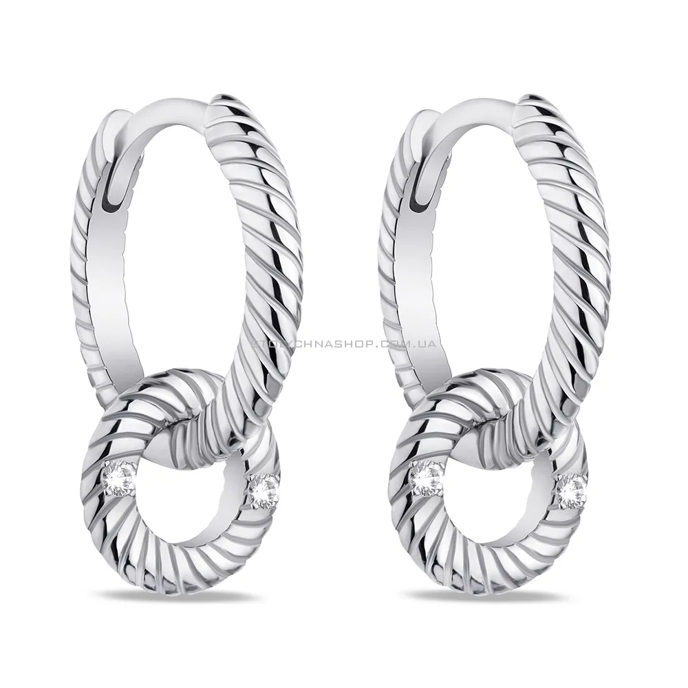 Срібні сережки-кільця (арт. 7502/4894/15) - цена