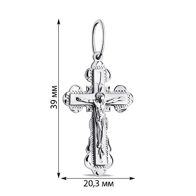 Срібний хрестик з розп'яттям (арт. 7504/36030р)