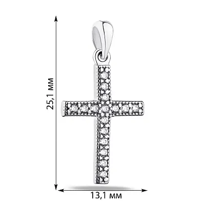 Крестик из серебра с фианитами (арт. 7503/35105р)