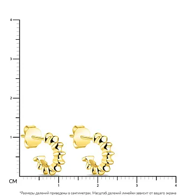 Серьги из серебра с желтым родированием (арт. 7518/6357ж)