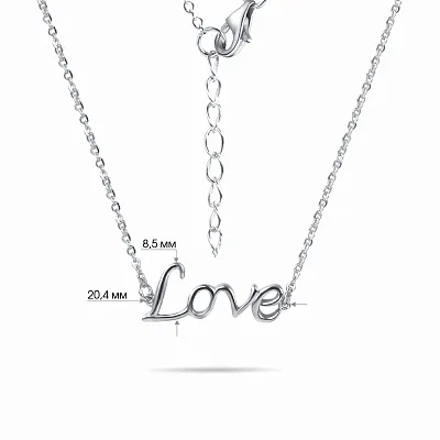 Серебряное колье «Love»  (арт. 7507/819)