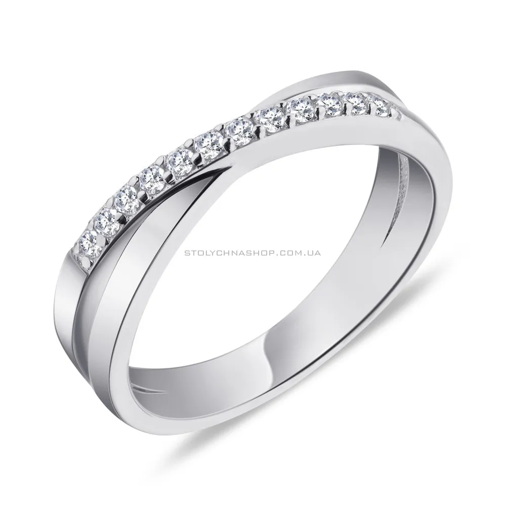 Серебряное кольцо с фианитами (арт. 7501/5234) - цена
