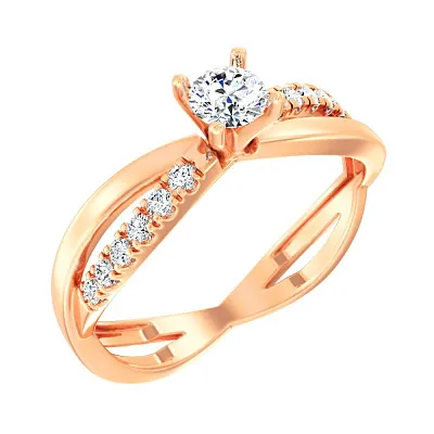 Помолвочное кольцо из золота с бриллиантами  (арт. К011328030)