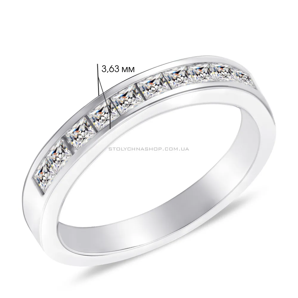 Серебряное кольцо с фианитами (арт. 7501/4177) - 2 - цена