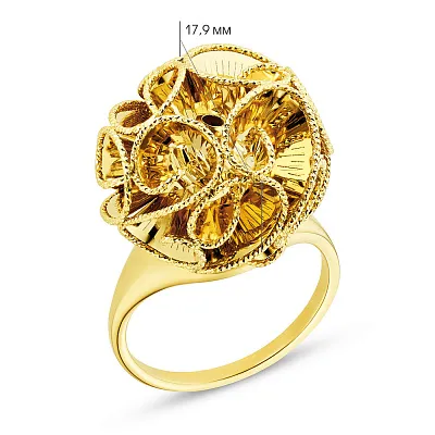 Золотое кольцо Francelli без камней (арт. 153963ж)
