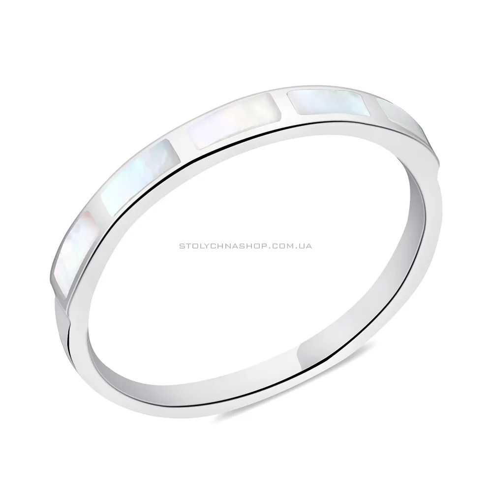 Кольцо из серебра с перламутром (арт. 7501/6610п) - цена