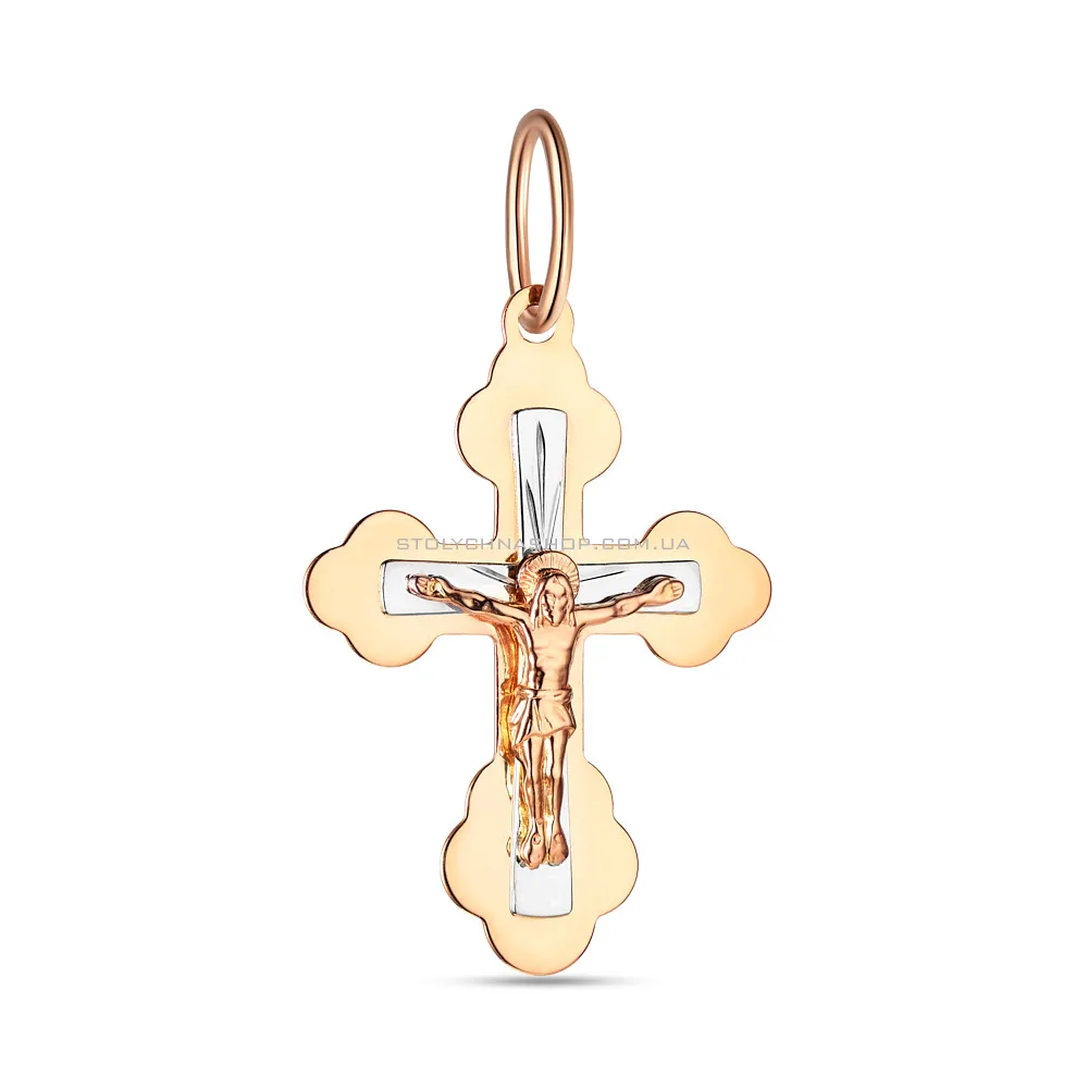 Золотий православний хрестик  "Розп'яття" (арт. 523800) - цена