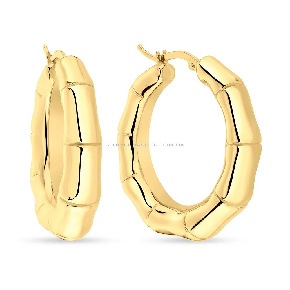 Сережки-кільця Francelli з жовтого золота (арт. е108743/25ж)