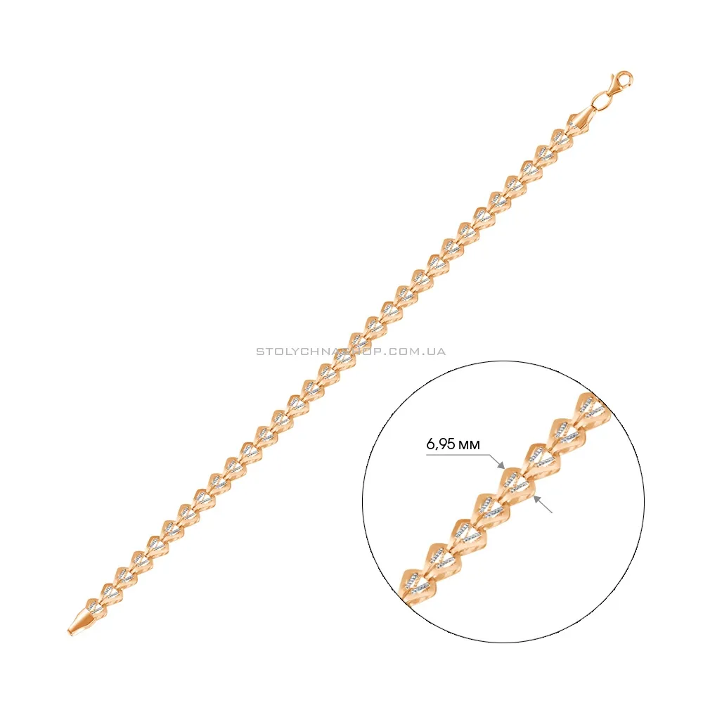 Браслет з золота без каменів  (арт. 324104р) - 2 - цена