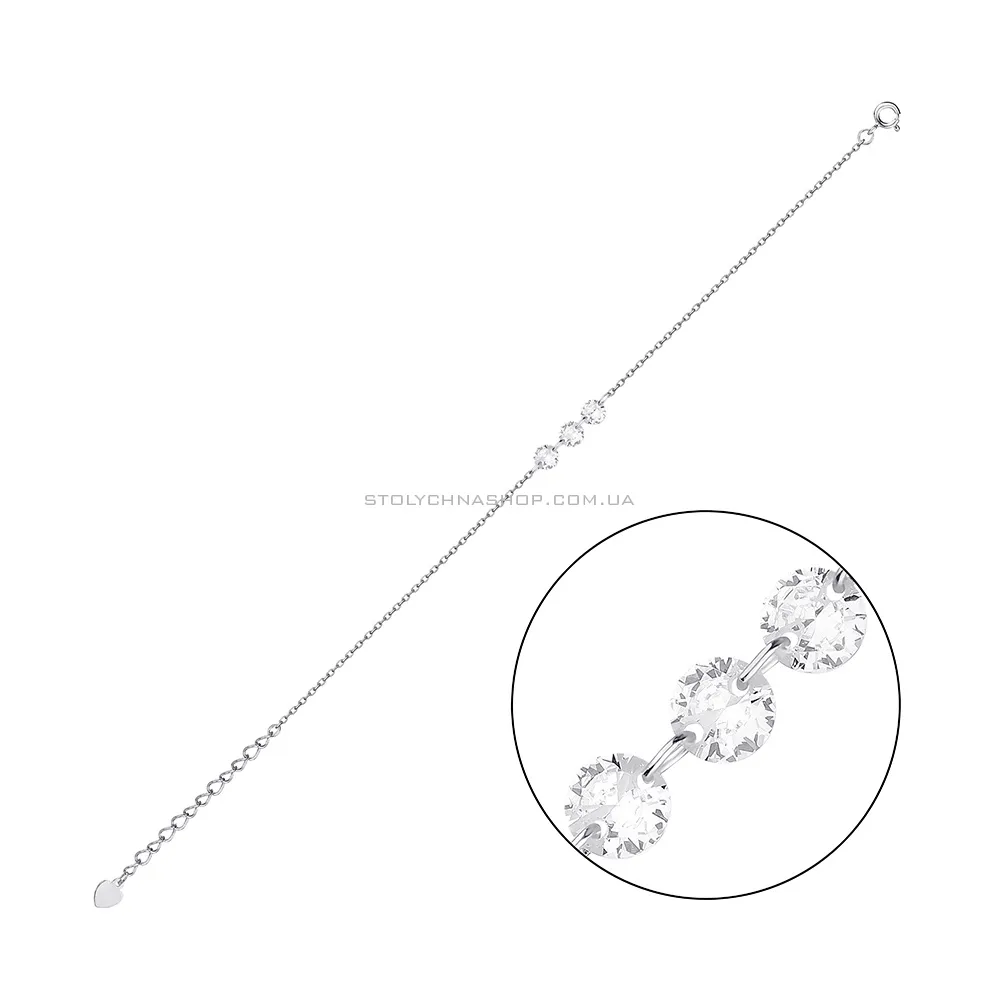 Срібний браслет з фіанітами (арт. 7509/3980) - цена