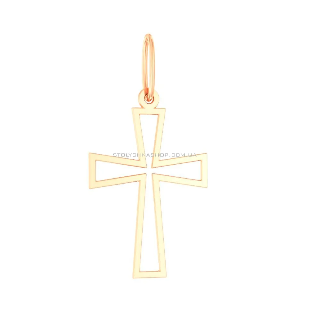 Хрестик з червоного золота (арт. 440868)