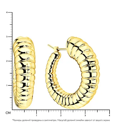 Сережки-кольца Francelli из желтого золота (арт. 105508/30ж)