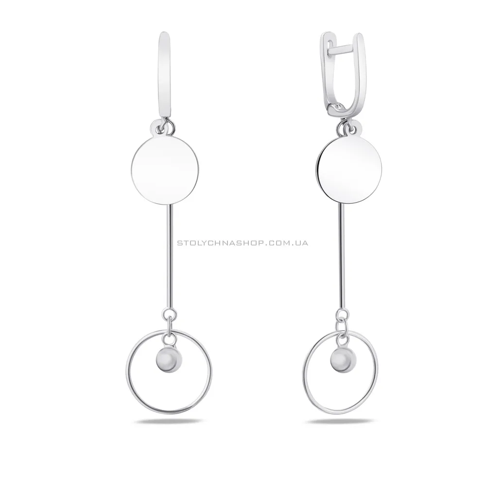 Серебряные серьги с подвесками Trendy Style (арт. 7502/3832) - цена