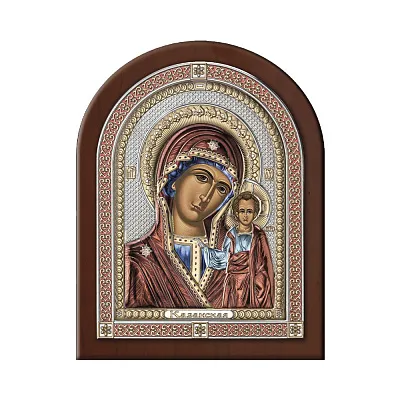Икона серебряная "Пресвятая Богородица Казанская" (260х210 мм) (арт. 85221 5LCOL)