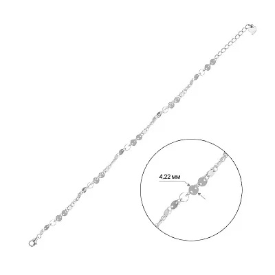 Срібний браслет на ногу (арт. 7509/2203)